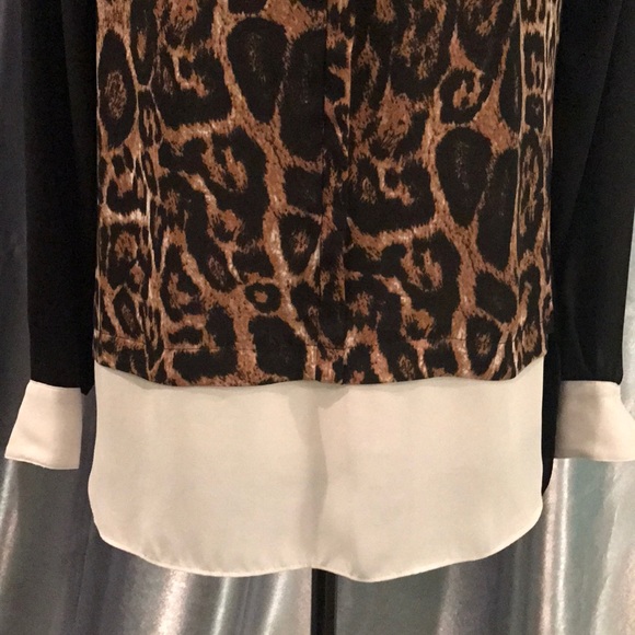 Leopard Print Contemporary Blouse - Picture 3 of 5